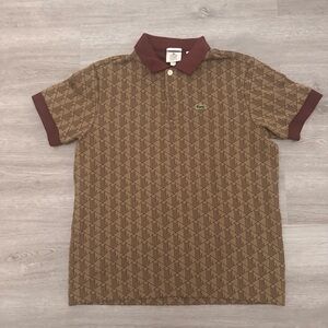 Lacoste Live Men’s Unisex Classic Monogram Jacquard Polo Shirt